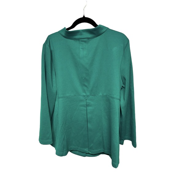 Bob Mackie Wearable Art Green Jacket with Black Buttons Size Lg Excellent Cond - Picture 2 of 8